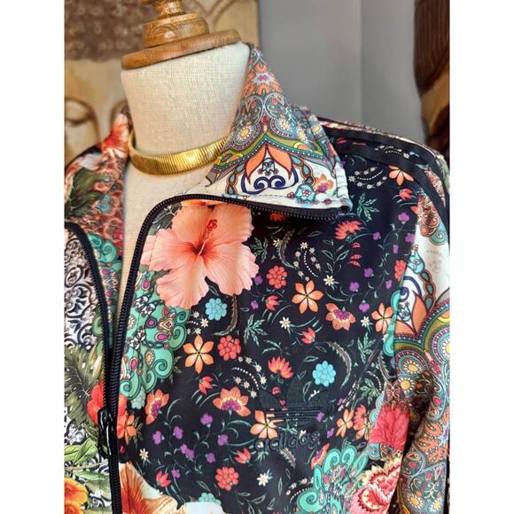 RARE Adidas Womens Farm Floral Firebird Trefoil Track Jacket - Farm Rio Collab - Picture 5 of 10